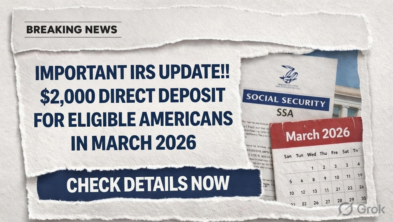 $2,000 Direct Deposit for Eligible Americans in March 2026