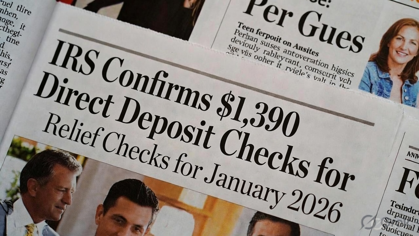 IRS Confirms $1,390 Direct Deposit Relief Checks for January 2026